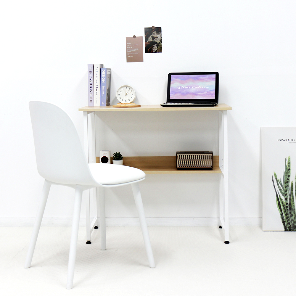 이지라이프 슬림 모던 간이 미니 공간활용 테이블 선반 책상 800