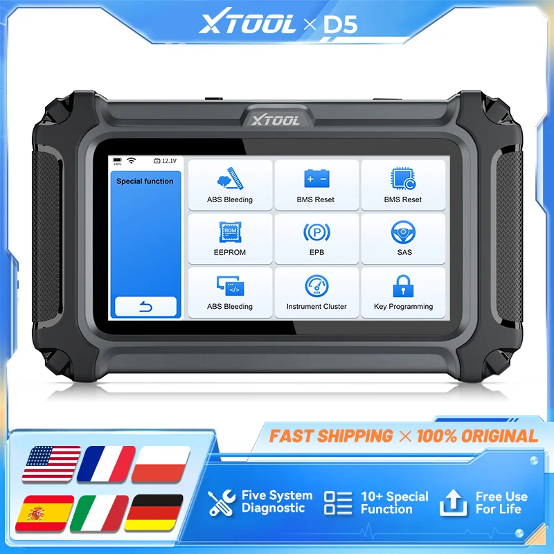 XTOOL D5 Autodiagnosetool ÖL TCM DPF ABS EPB Reset Injektorcode FCA/DOIP-Protokoll lebenslanges kostenloses Update