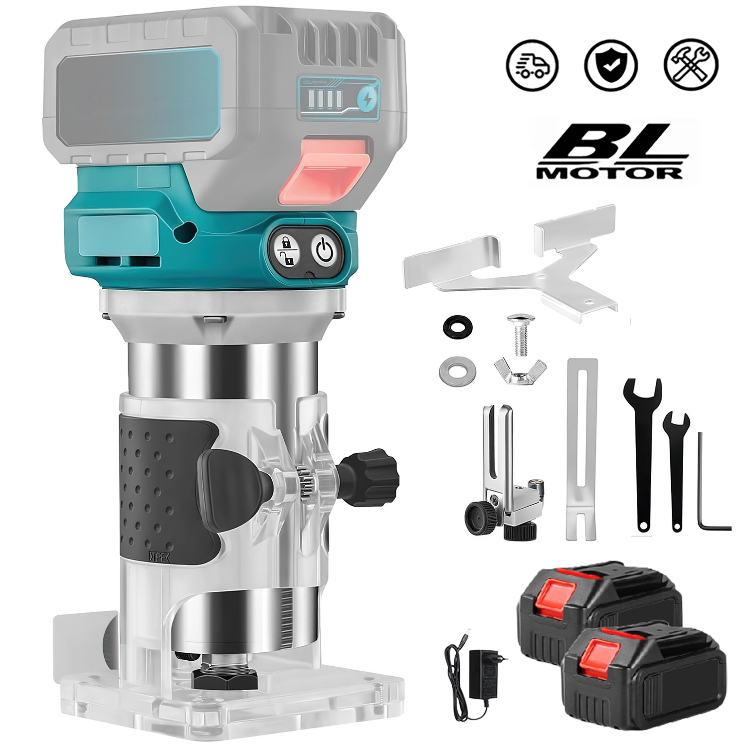 6 Geschwindigkeiten bürstenlose Hand elektrische Trimmer Akku Holz fräser Holz bearbeitung Gravur Schlitz Elektro werkzeug für Makita 18V Batterie