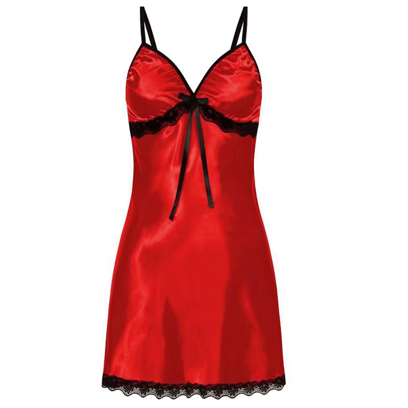 ผู้หญิงชุดนอนเซ็กซี่ขนาดใหญ่ลูกไม้ nightgown ชุดนอนแขนกุด V คอชุดนอนหลายสี nightgown