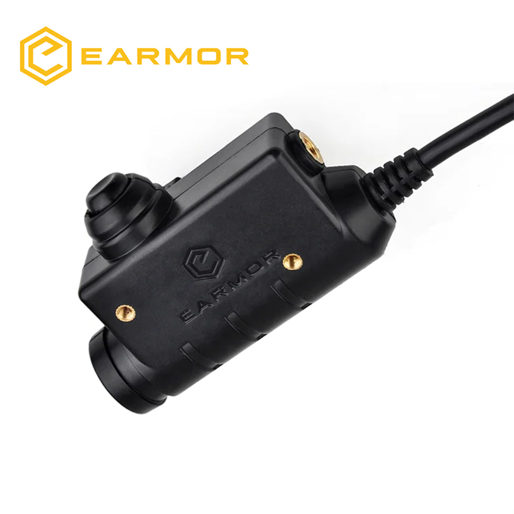 Earmor Tactical PTT Cable Plug Headset Adapter for Kenwood Baofeng UV-5R UV-5RE Plus BF-888S Walkie Talkie Ham Radio