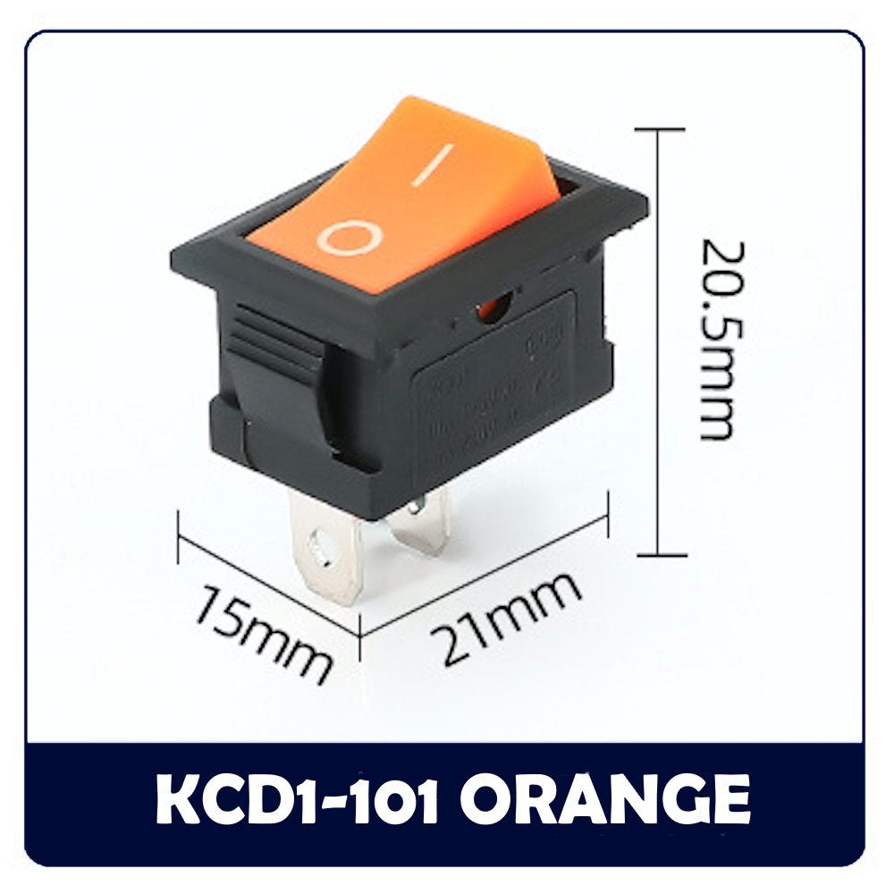 KCD1-101 Ein-Aus-Wipp schalter 2-polig spst Kupfer kontakt 15*21mm 6a 250vac/10a 125vac