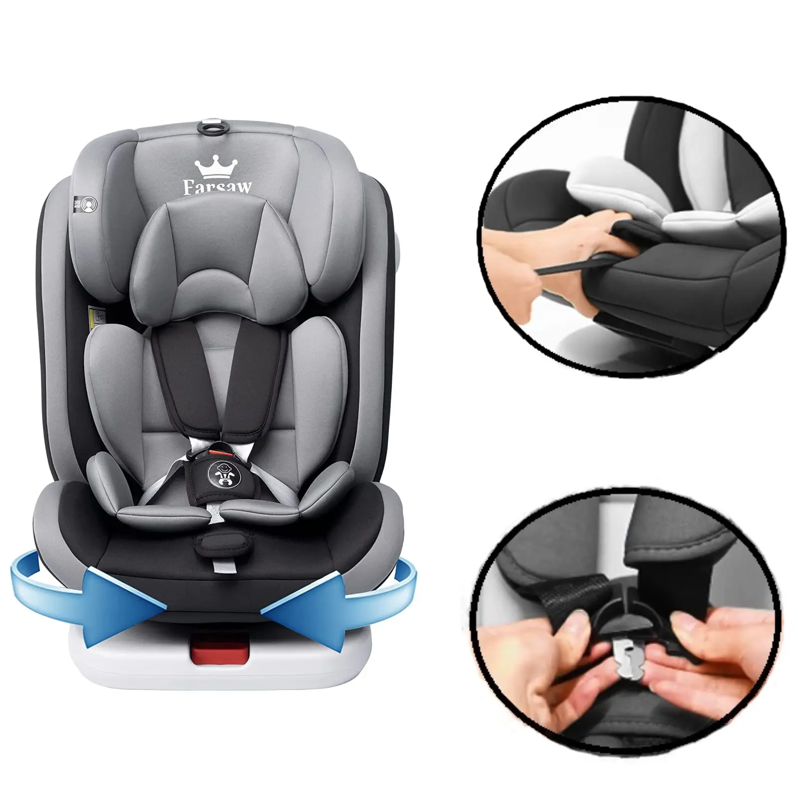 AP02 KL005 assento de carro infantil/assento de carro para bebê 0-36KG 0-12 anos Isofix Top Tether assento de carro ECE ISOFIX