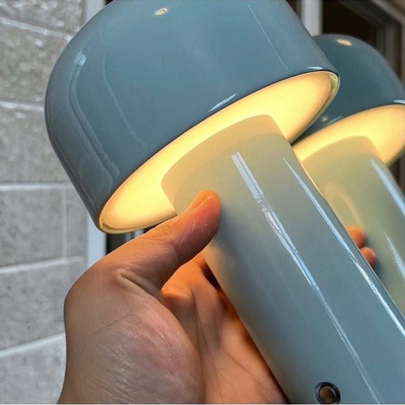 Touch dimming mushroom table lamp, simple night light, wireless charging bedside lamp, suitable for coffee shops, bars, and room