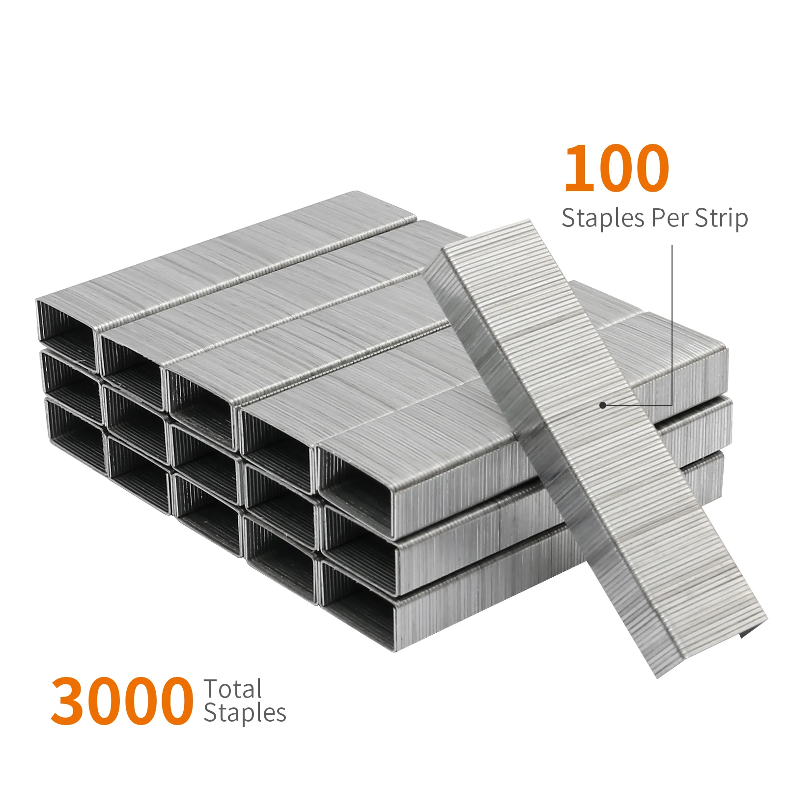 Eagle No.26/6 Staples，1/4”leg，3-Box Bulk Pack，3000 Pieces Total, 1000 Pcs per Box, Office and School Binding Accessories