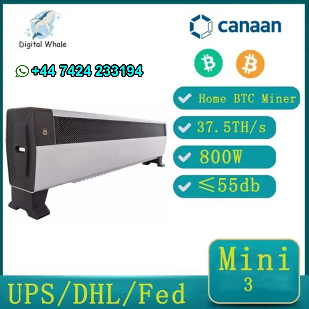 DC-PREIS SPLASH NEU!!️Canaan Avalon Mini 3 – 37,5 TH/s 800 W Bitcoin Miner – KAUFEN SIE 2, ERHALTEN SIE 1 GRATIS