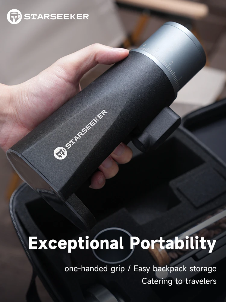 STARSEEKER EDGE Mini molinillo de café eléctrico portátil 38mm cono rebaba continua ajustable tipo C hogar traje de viaje al aire libre