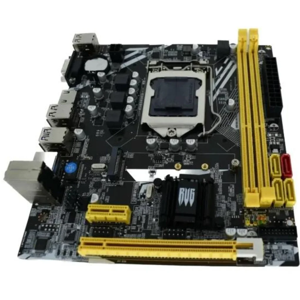 Placa Mãe Gamer LGA 1155 B75, DDR3, M2 NVMe, i3, i5, i7, LAN Giga: Potencialize seu Setup com Suporte para Processadores
