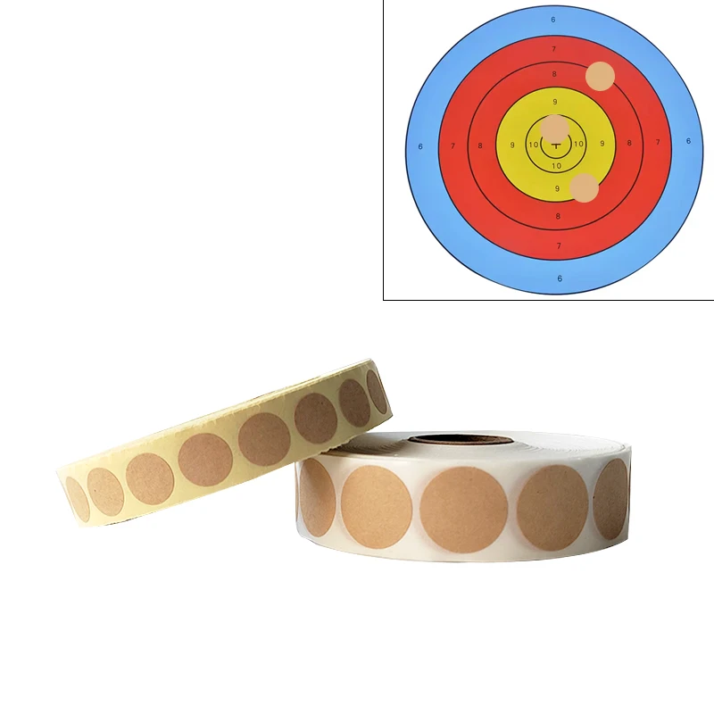 2000/Pz Tiro per Bersaglio 20mm/12mm Marrone Beige IPSC Bersaglio Cerotti Tiro Al Bersaglio Bullseye Foro Tiro Cerotti adesivo