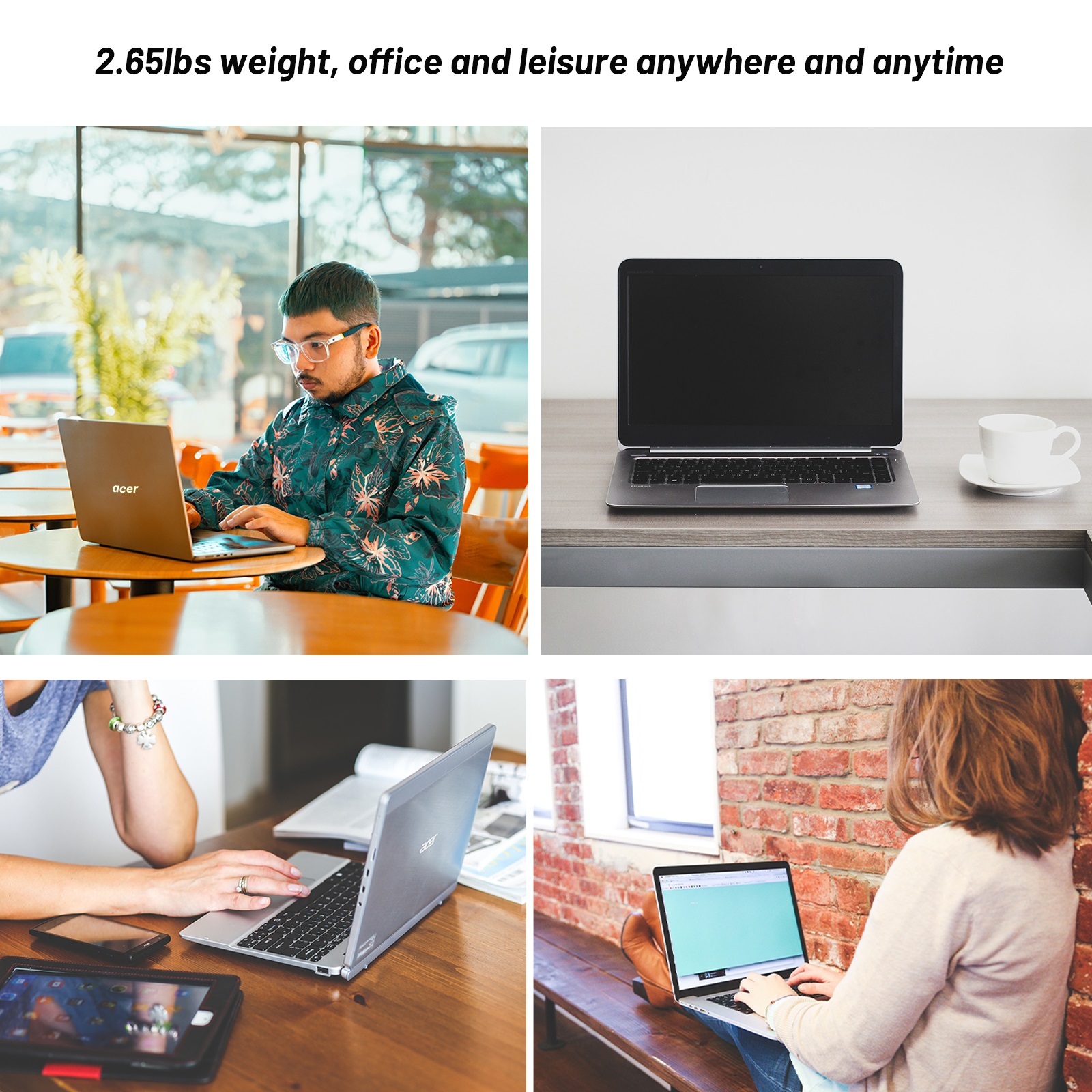 acer 13.3" Chromebook Laptop, Spin 513 1080 FHD IPS Corning Touchscreen, 4GB LPDDR4 RAM, 64GB EMMC, Qualcomm Snapdragon 7