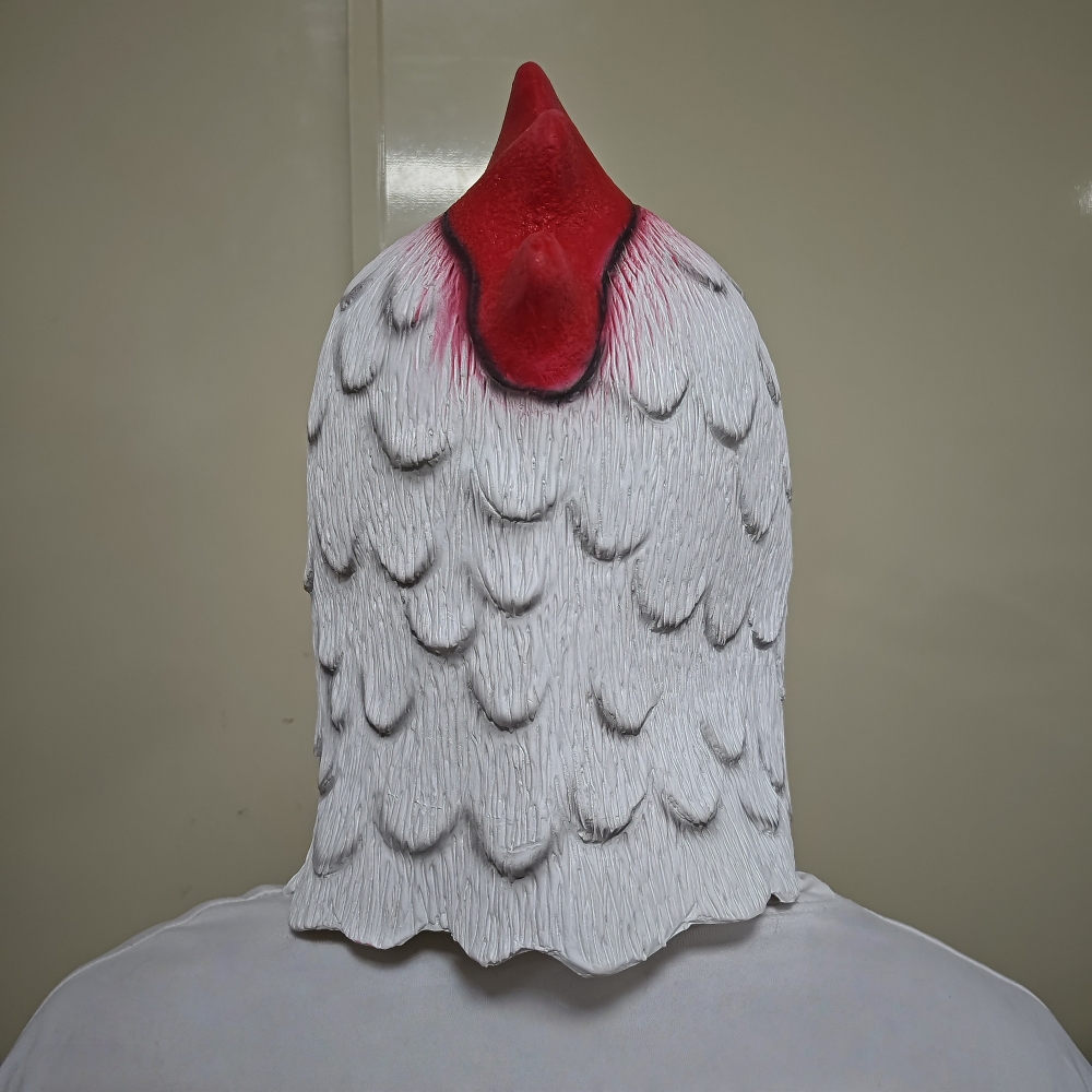 Latex Cartoon Hahn Kopf Abdeckung Halloween Huhn Kostüm Maske Miami Cosplay Deluxe Hahn Maske Tier Karneval Party Requisiten