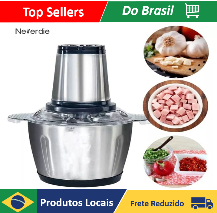 Moedor 2L Triturador 110v Processador Alimentos Elétrico - Neverdie Store
