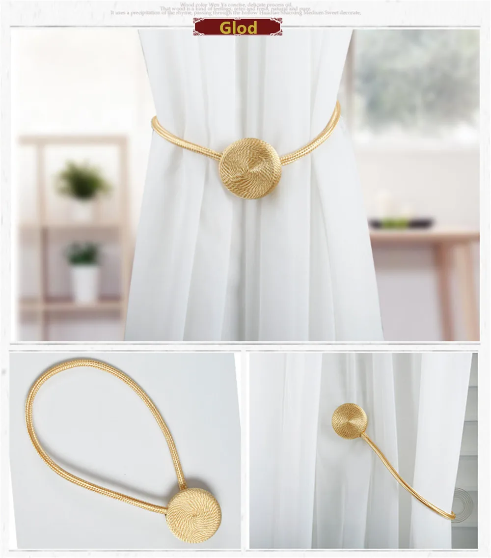 Màn Thắt Lưng Nam Châm Hiện Đại Phong Cách Đơn Giản Kẹp/Tende Drap Bọc Dây Lưng Đan Dây Holdbacks Cho Sổ Giá Đỡ