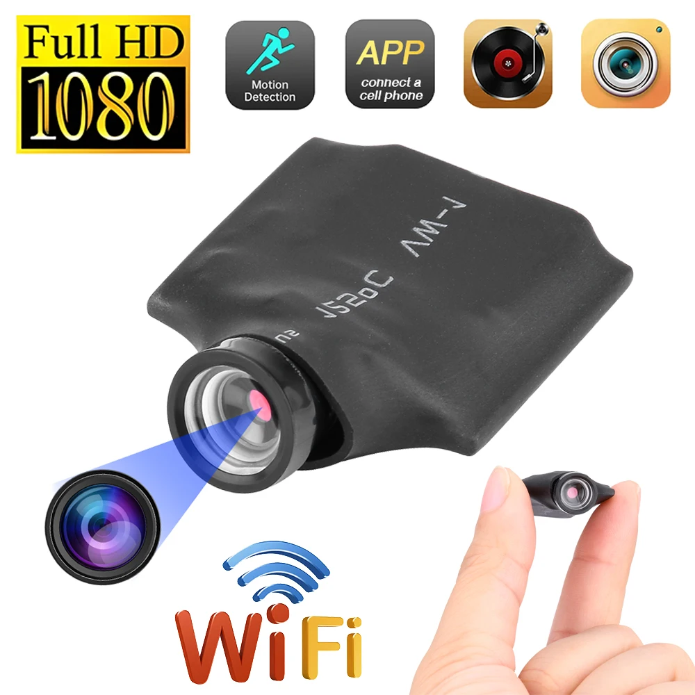 Mini cámara HD de 1080P, cámara IP inalámbrica WiFi DIY, la más pequeña seguridad del hogar, grabadora de vídeo antirrobo en tiempo Real, vista remota
