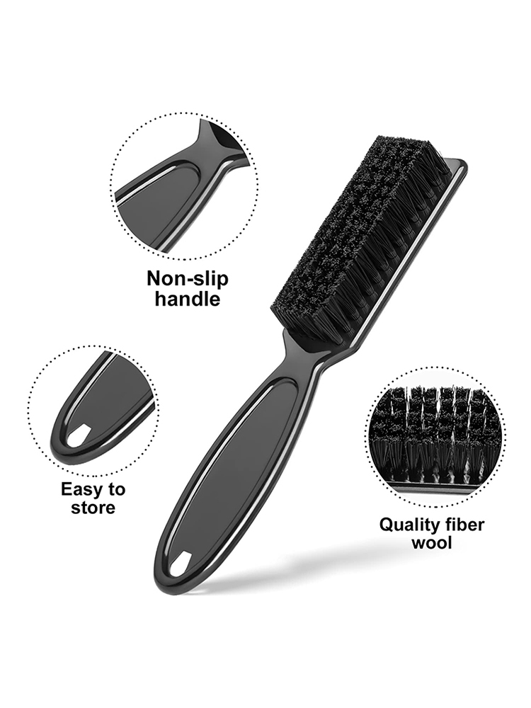 Three Colors Barber Neck Duster Brush Professional Shave Beard Brush Barber Vintage Oil Head Shape Carving Cleaning Brush Tools