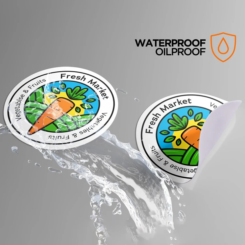 Custom Stickers Vinyl 200pcs 3-10cm With Text Logo Image Paper Waterproof Personalised Round Rectangle Die Cut Square For Party
