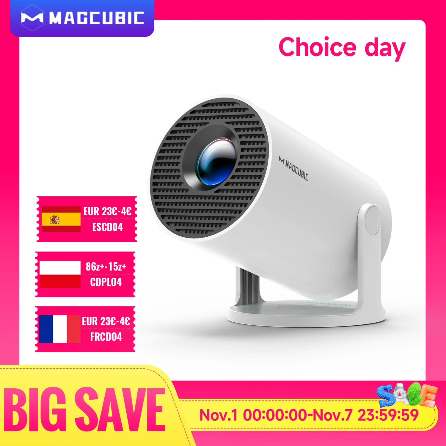 Proiettore Magcubic HY300 Pro 4K Android 11 Dual Wifi6 290ANSI Allwinner H713 BT5.0 1080P 1280*720P Home Cinema Proiettore esterno
