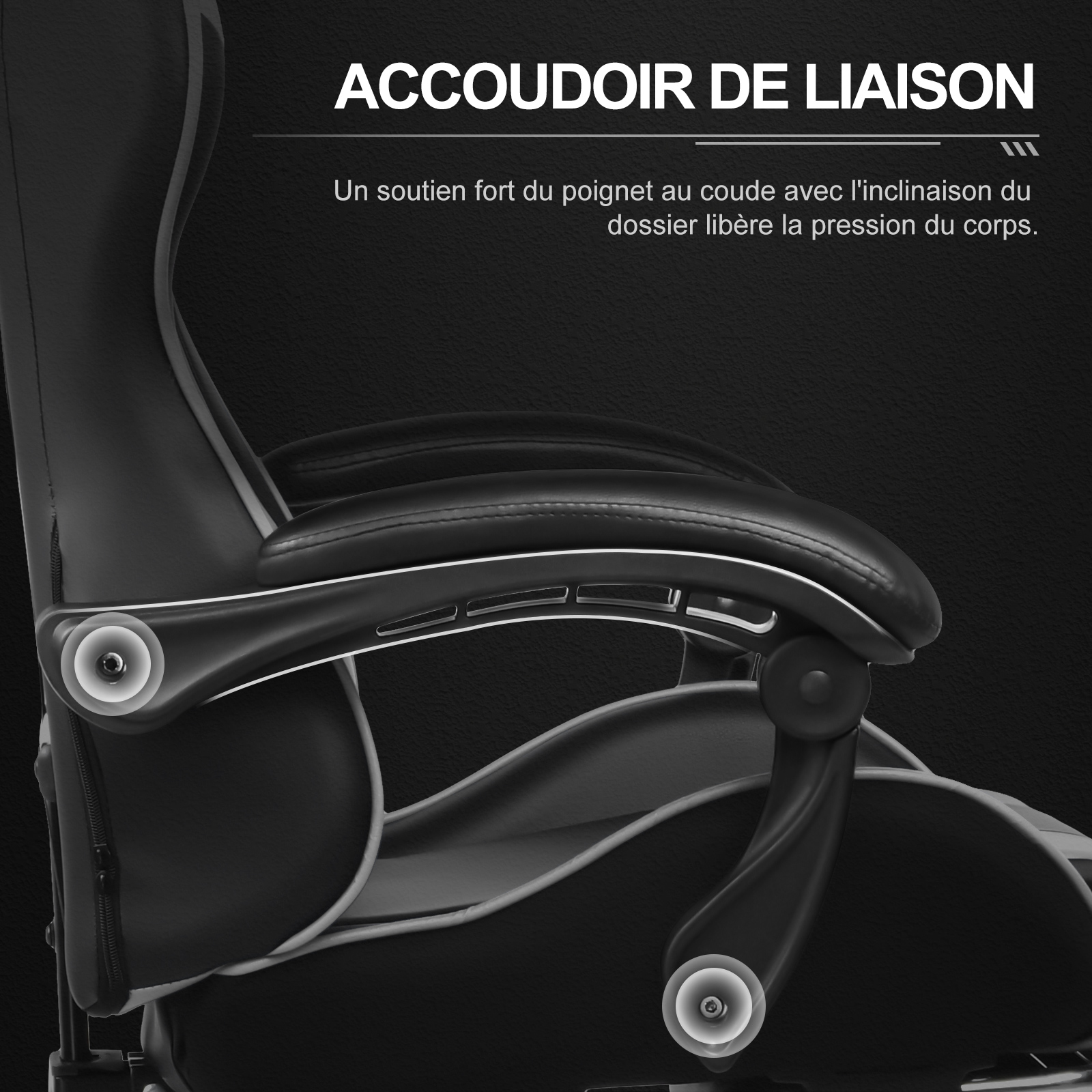Chaise Gaming GTPLAYER avec Massage, Chaise Ergonomique avec Repose-Pieds, Dossier Réglable et Coussin Lombaire pour Bureau