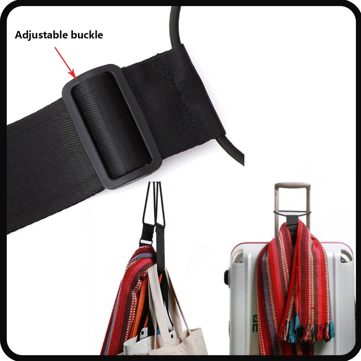 Correa elástica ajustable para equipaje, correa reutilizable versátil, accesorios simples para maleta de viaje, cuerda de sujeción para bolsa de transporte