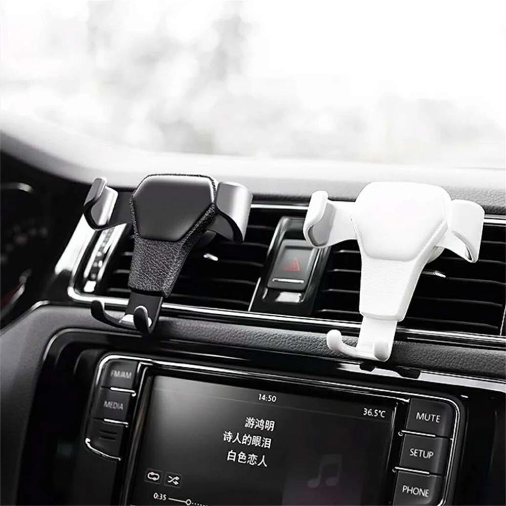 Car Mobile Phone Holder Gravity Support Bracket Car Air Vent Clip Mount Bracket  For iPhone Xiaomi Samsung GPS Navigation Holder