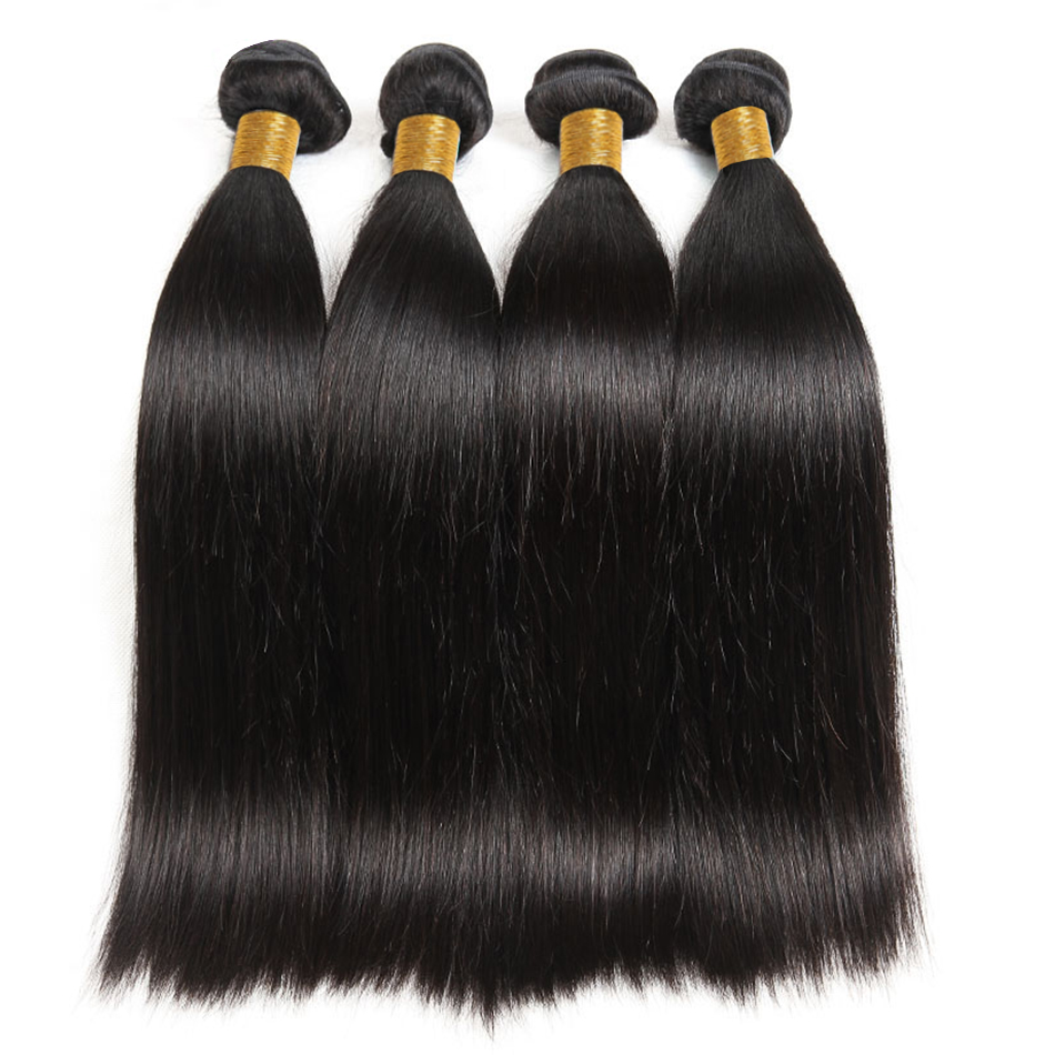 Pacotes retos do cabelo humano para mulheres negras, extensões do cabelo de Remy, Weave peruano do cabelo, 30 ", 12A