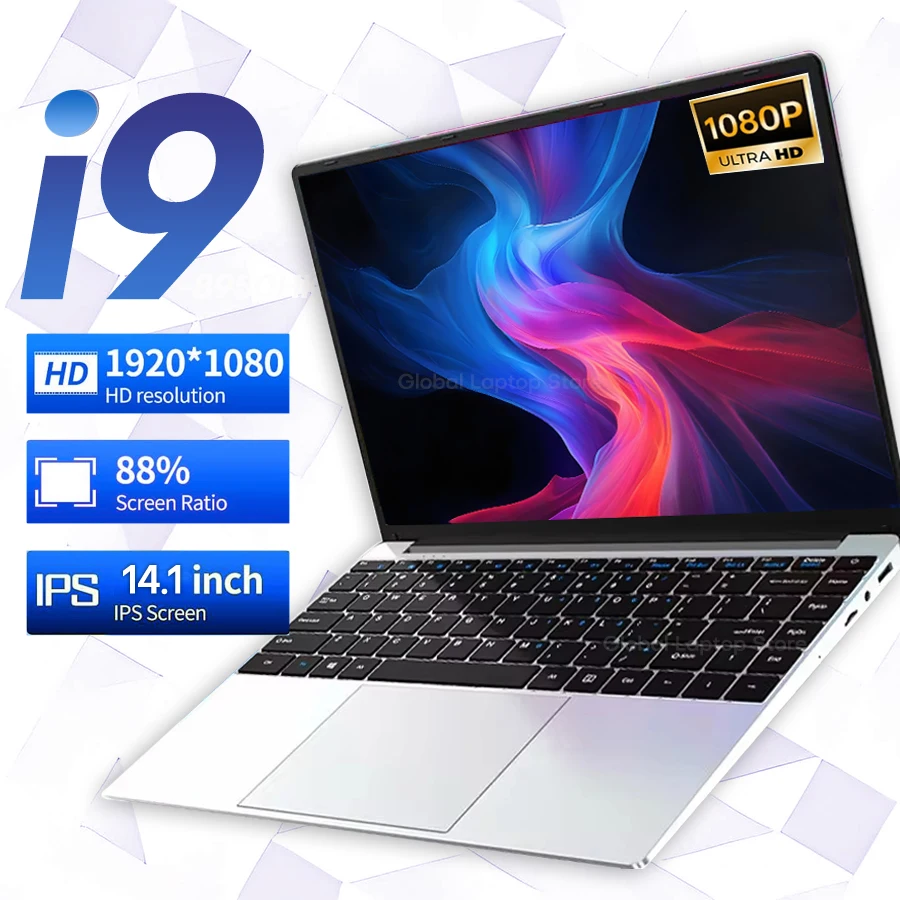 Intel Core i9 8950HK Windows 11 Computer portatile da gioco i9 da 14,1 pollici PC Gamer 16 GB di RAM 1 TB 2 TB SSD Notebook Computer da studio per ufficio
