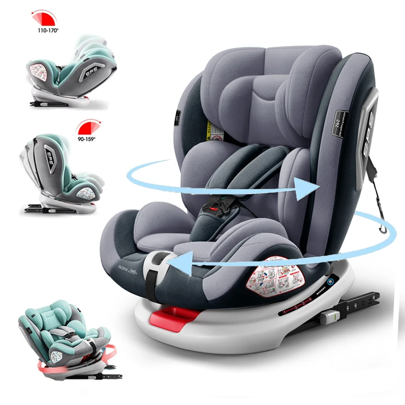 Assento infantil giratório de 360 graus, assento portátil simples, removível e ajustável, assento de carro infantil para crianças de 1 a 12 anos