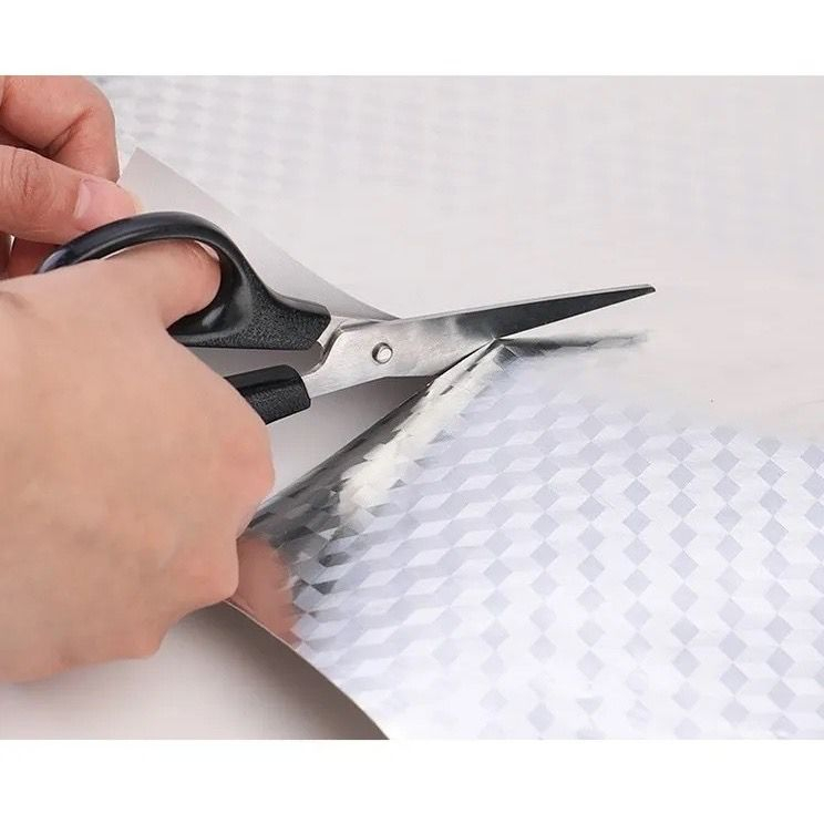 Papel de parede alumínio adesivo impermeável anti óleo para armário Cozinha
