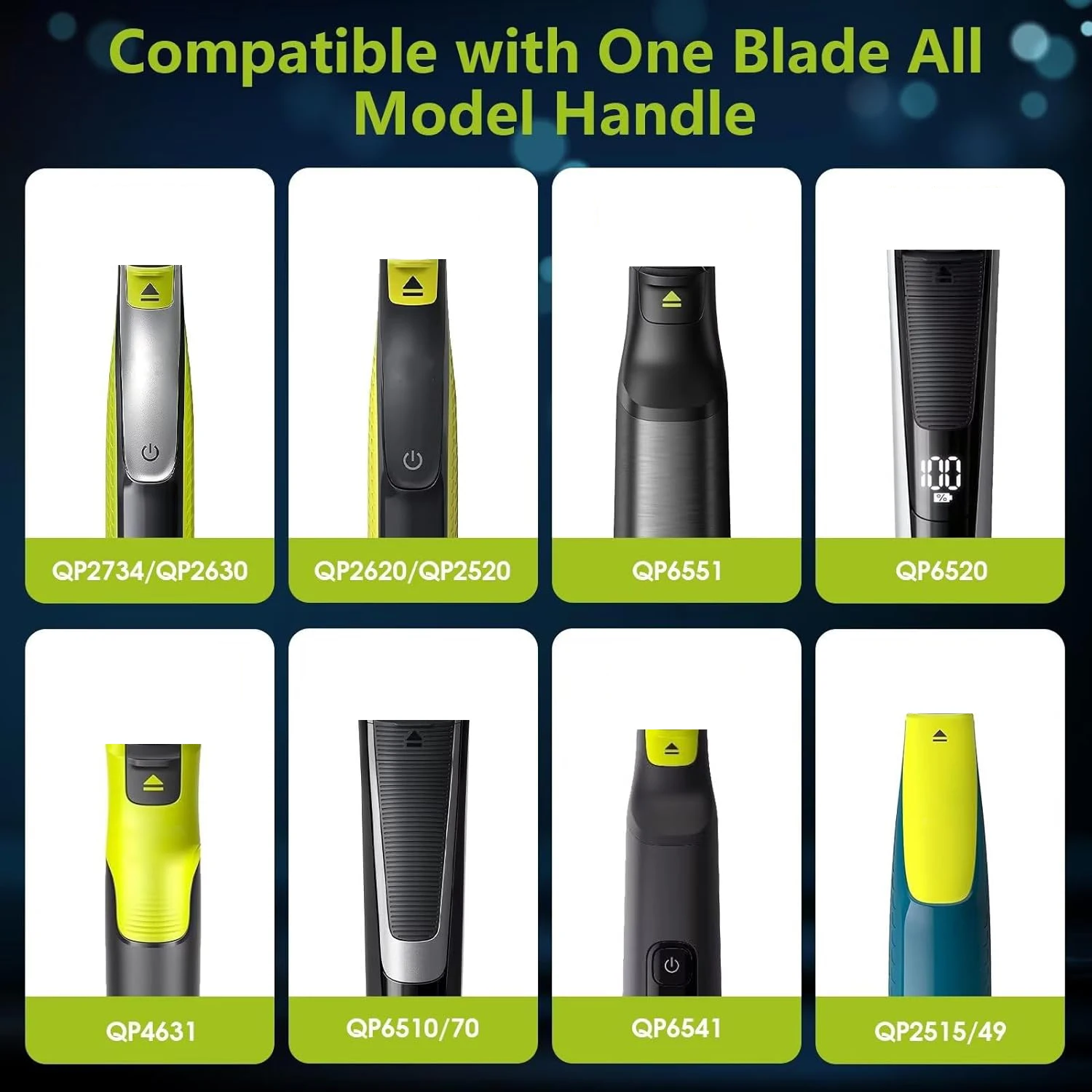 LISI 면도기 교체 블레이드 One Blade QP2520 QP2630 QP2724 QP2834 QP6510 QP6520 QP6530 전기 수염 트리머와 호환 가능