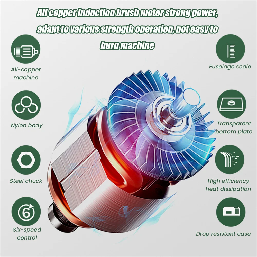 6-biegowa elektryczna maszyna do trymowania 800W 33000 obr./min do drewna obciążająca przycinarka do drewna z ręczną krawędzią