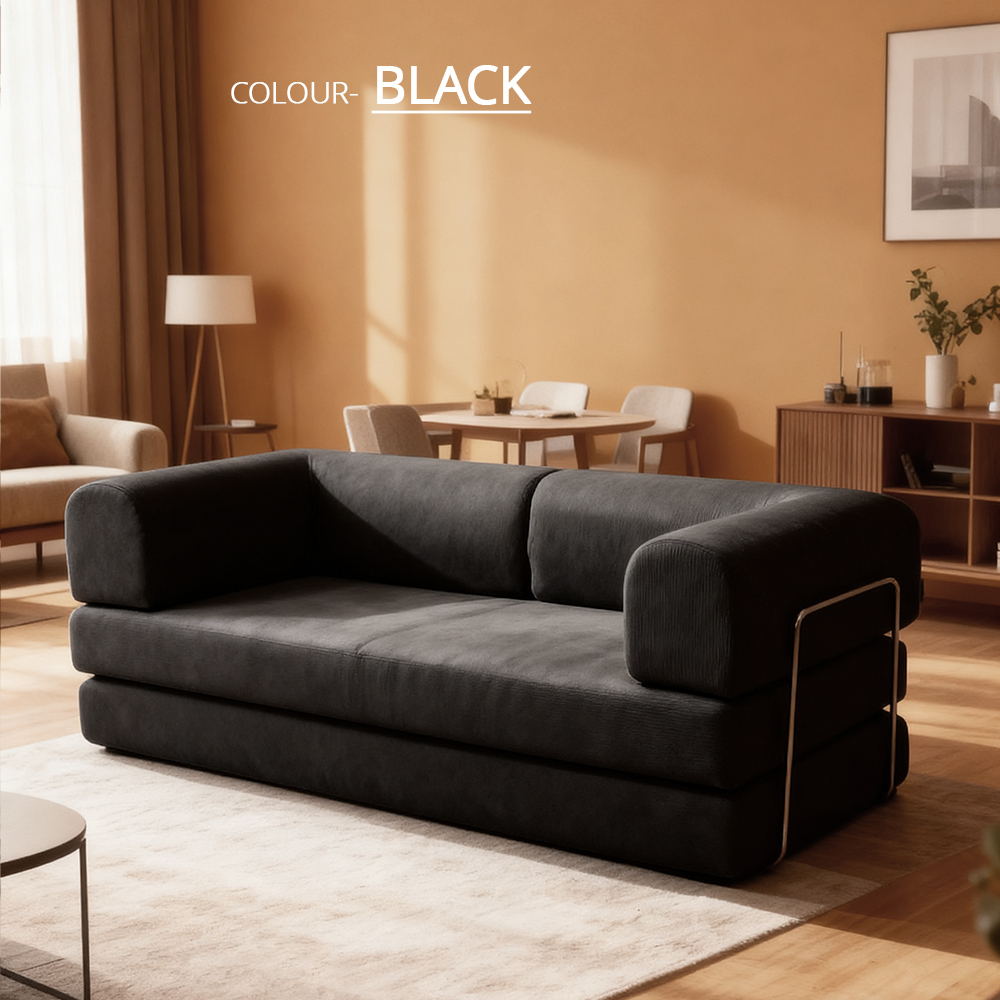 Armazém da UE 2025 sofá de compressão modular de veludo lavável 200 cm sofá-cama para móveis de sala de estar