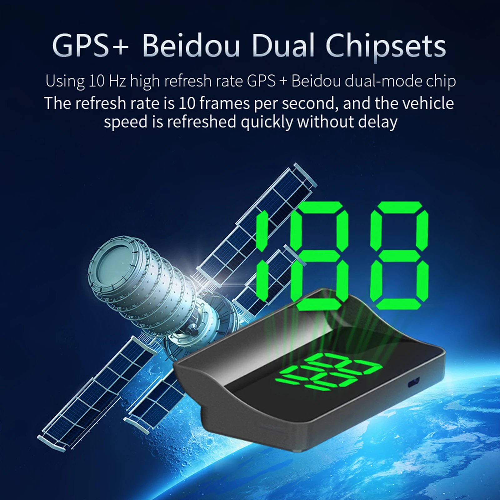 V9 car high-definition display KMH digital HUD windshield projection suitable for all automotive electronic components