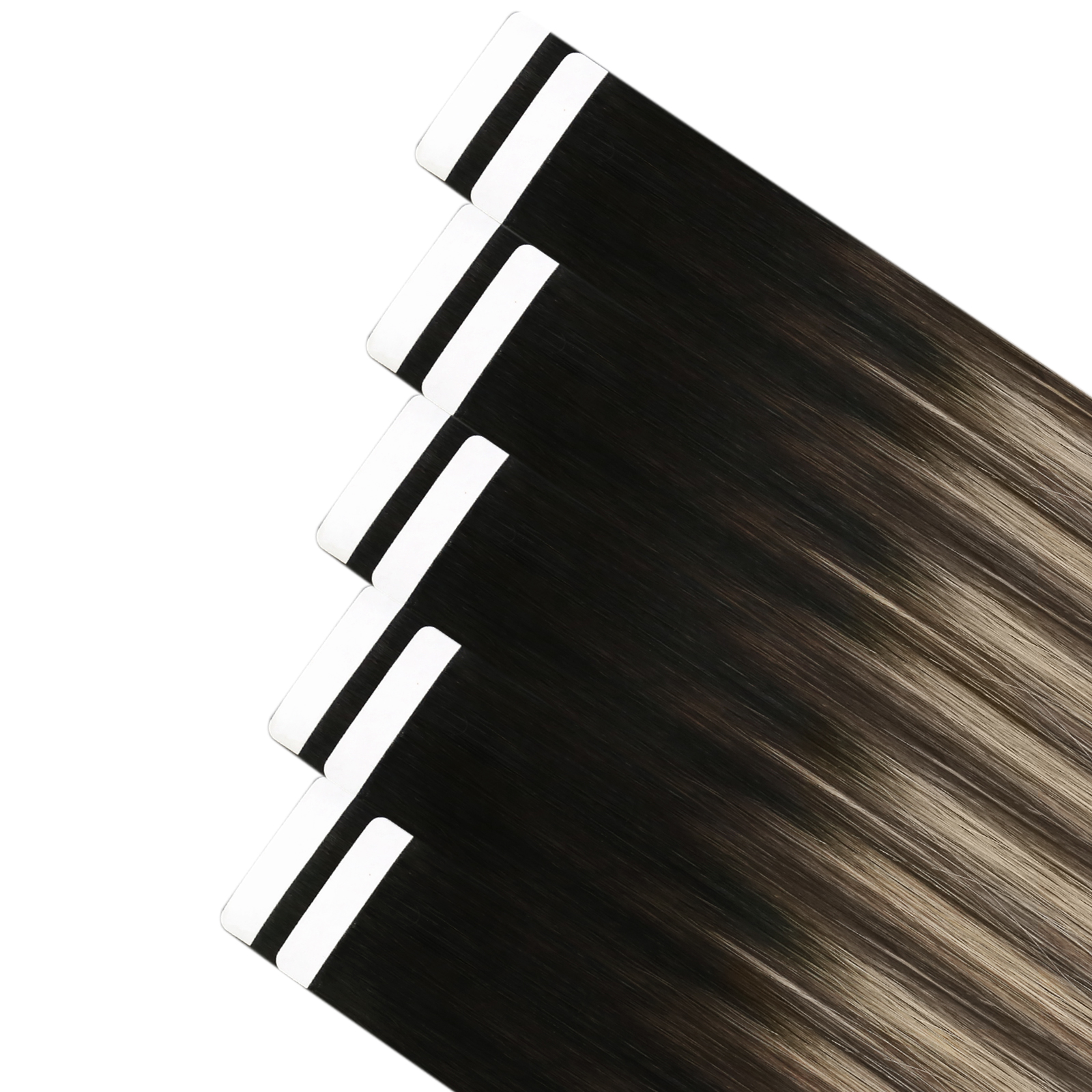 Moresoo ruban dans les Extensions de cheveux humains brésilien droit Remy Extension de cheveux naturel Invisible sans couture bande ins 100% vrais cheveux