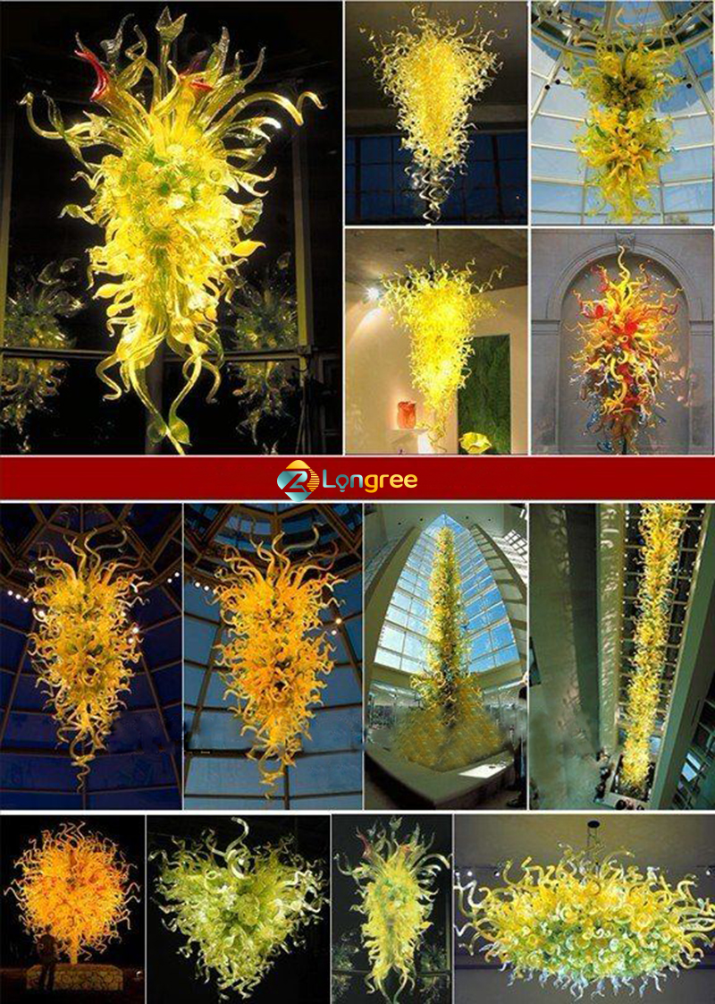 Luxury Big Sculpture Handmade Blown Glass Floor Light Multi-Color Creative Art Glass Floor Lamp for Home Hotel Garden