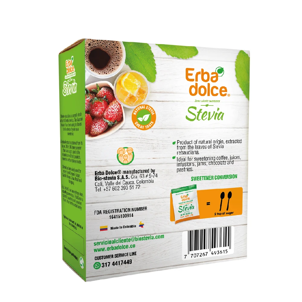 (4packs) Erba Dolce Organic Stevia Box 100sachets
