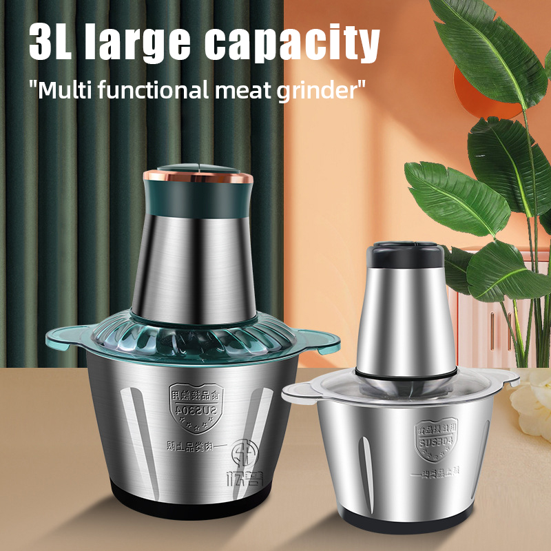 40000rpm moedor de carne elétrico 3l crucher alimentos 6s aço inoxidável multifuncional máquina processamento chopper processador alimentos do bebê