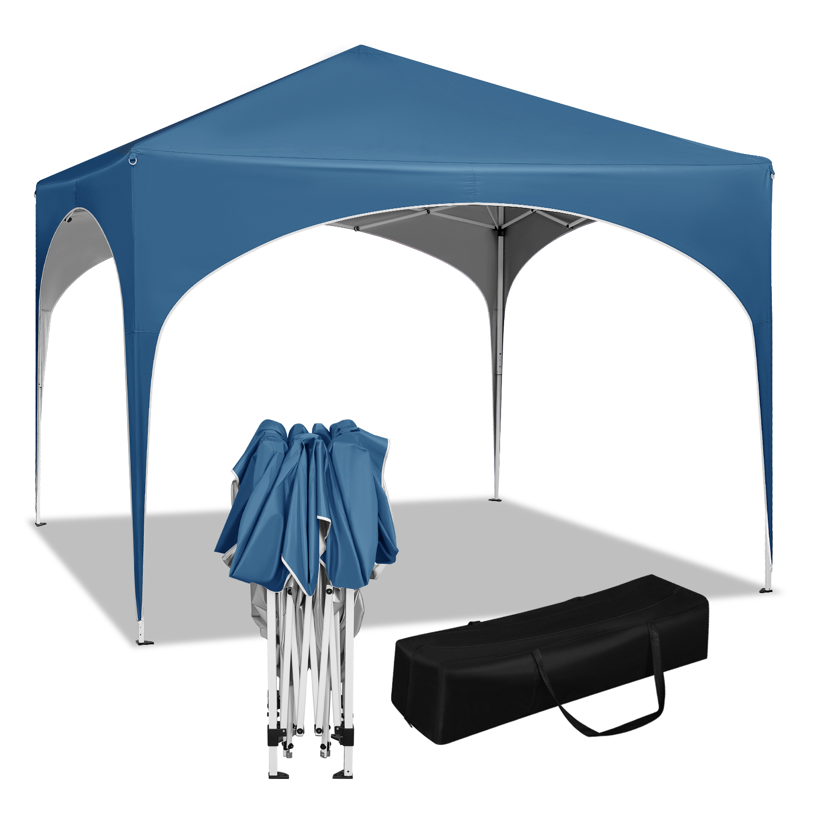 Carpa de fiesta impermeable, toldo plegable para jardín, 3x3m, pabellón emergente con techo semicírculo para mercado al aire libre