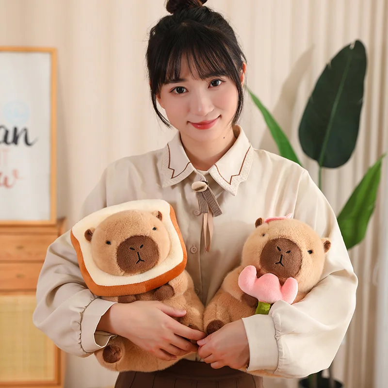 ตุ๊กตา Stitch ยัดไส้น่ารัก Capybara ขนมปังนุ่มพิเศษสำหรับเป็นของขวัญวันเกิดสำหรับเด็กของตกแต่งห้อง