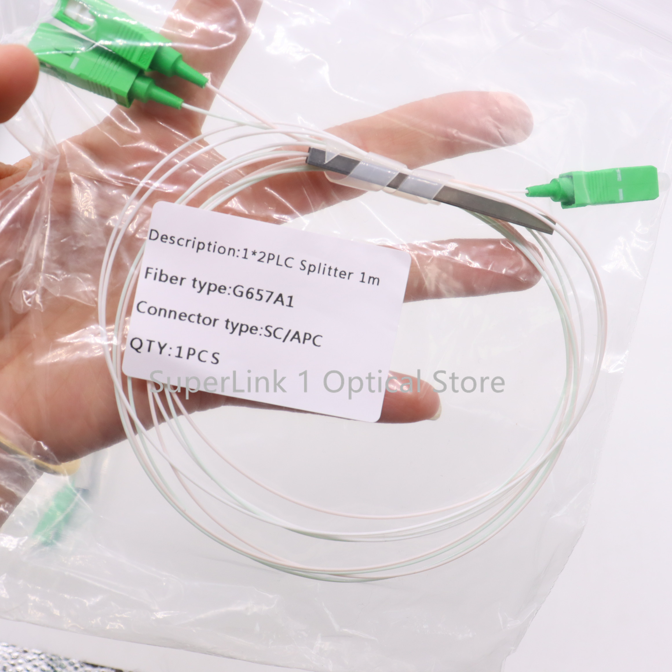 5 шт./10 шт. оптоволоконный разветвитель PLC 1x2 SC APC 1:2 ftth Мини-стальная трубка типа 0,9 мм оптоволоконный разветвитель SC/APC Разъем
