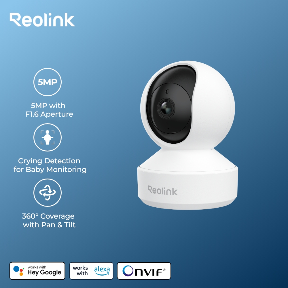 Reolink E1 serie 2K + 5MP WiFi cámara Pan & Tilt Audio bidireccional Monitor de bebé cámara interior detección AI cámaras de videovigilancia para el hogar