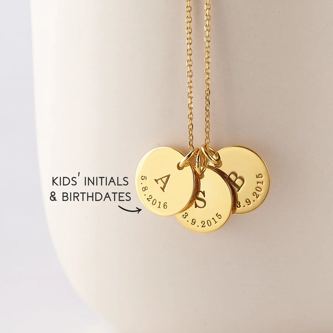 Personalisierte Kinder-Initialen-Halskette, silberne Mama-Halskette, Kinder-Initialen-Halskette für Mama, Schmuck, Muttertagsgeschenk