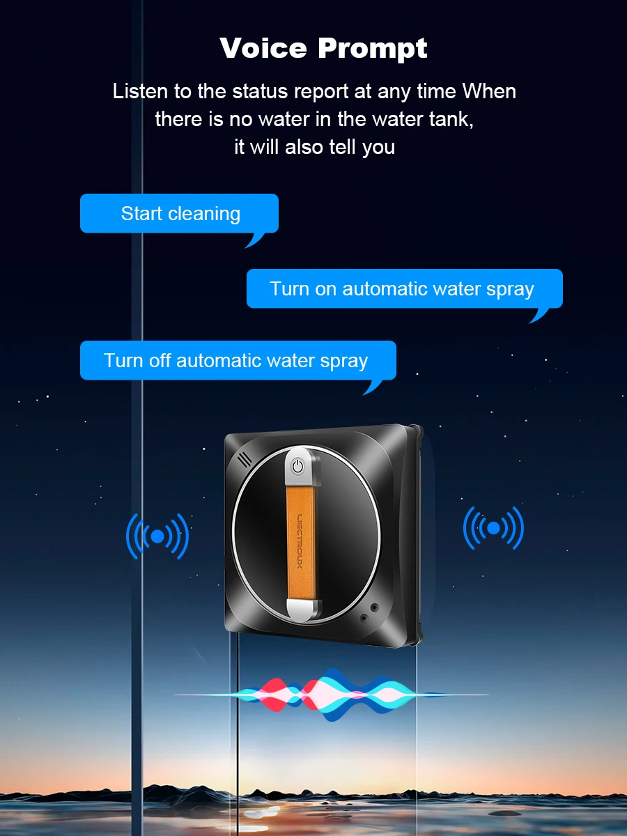Window Vacuum Robot Cleaner Liectroux YW910,Double Water Spray,Laser Sensor,Home Floor Windows Robot Vacuum Cleaner,App Control