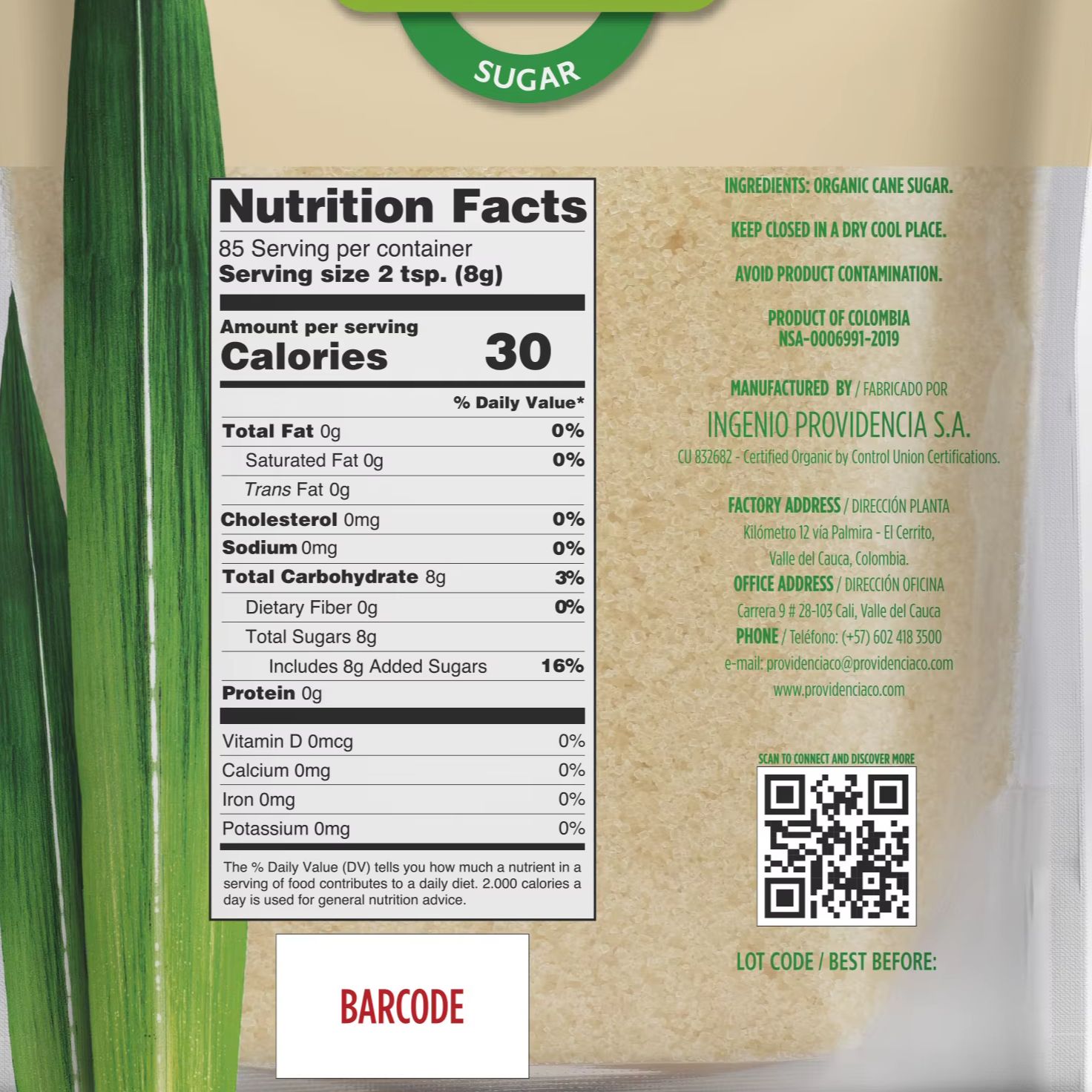 Providencia Organic Sugar 24 oz (Pack of 4)