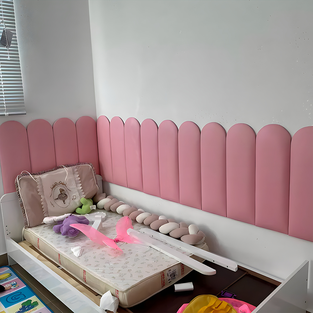 Cabeceira Adesiva Decorativa Nuvem Modulada Para Cama De Solteiro Casal 1 Módulo