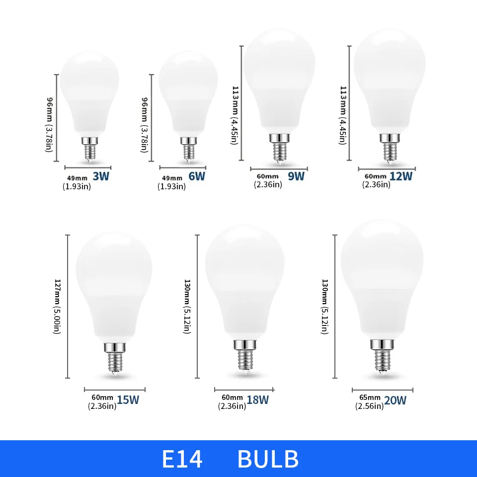 10 Uds. Lámparas de bombilla LED AC220V E27 E14 3W 6W 9W 12W 15W 18W 20W Lampada Bombilla sala de estar hogar Luminair AP 220V
