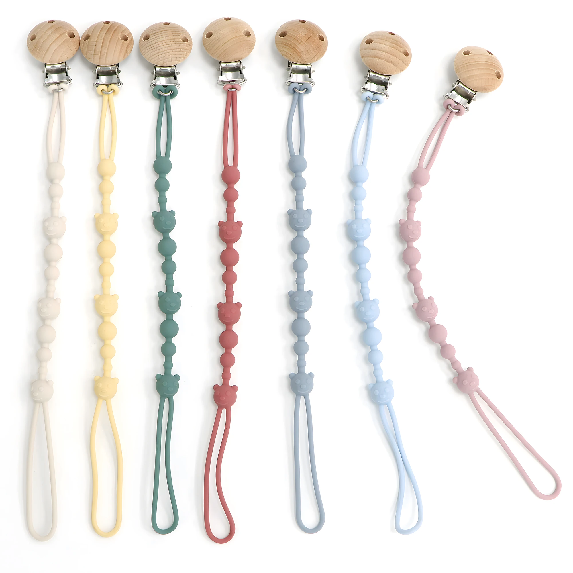 Soothing Pacifier Anti-CHAIN รถเข็นเด็กทารก Teether Anti-loss CHAIN เด็กซิลิโคน Pacifier คลิปของเล่นกัดกาว Lanyard