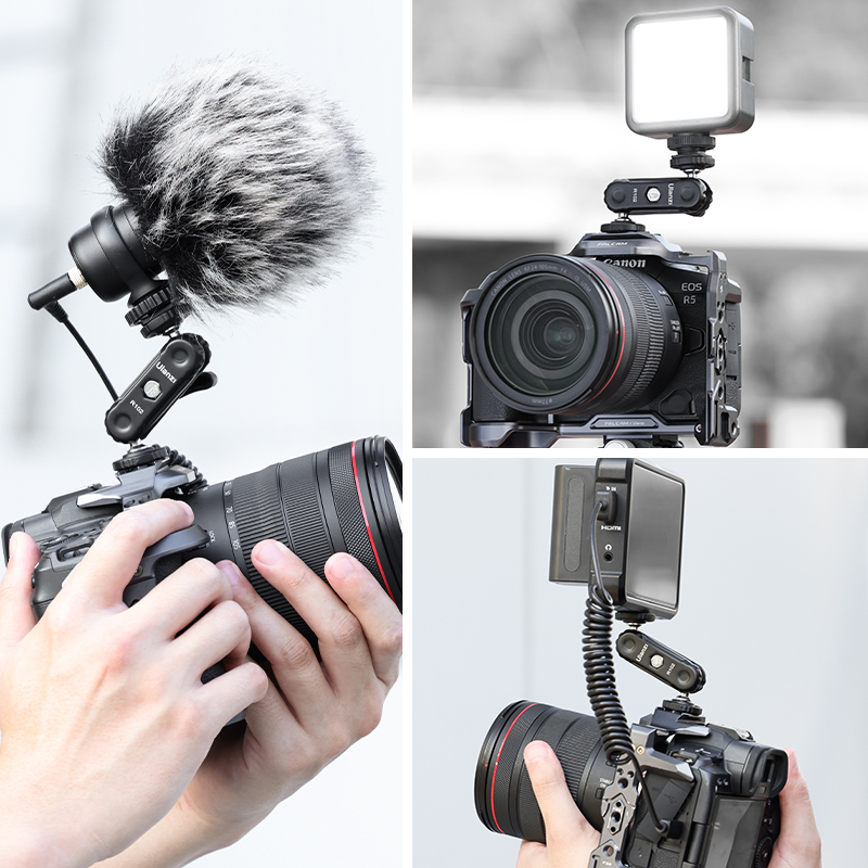 Brazo mágico de los cabezas de bola dobles del metal de VIJIM Ulanzi R102 con 360 ° Soporte extensible de tornillo de 1/4 pulgadas para trípode de micrófono de vídeo con monitor de cámara DSLR