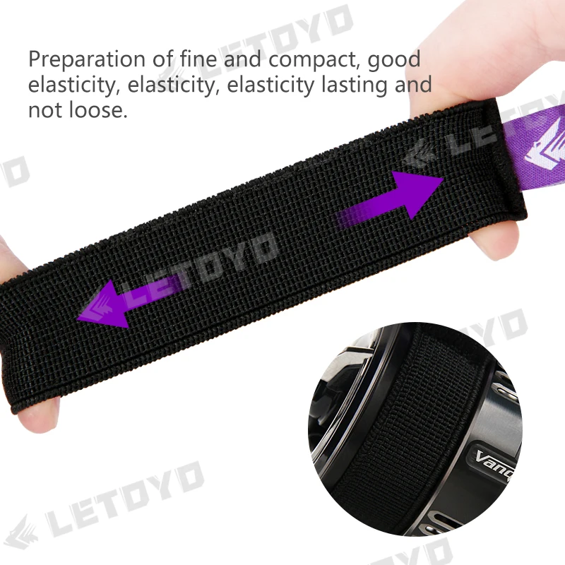 LETOYO 4 Uds carrete giratorio flexible cinturón con mango carrete de pesca duradero cubierta de carrete accesorios de pesca herramienta de pesca