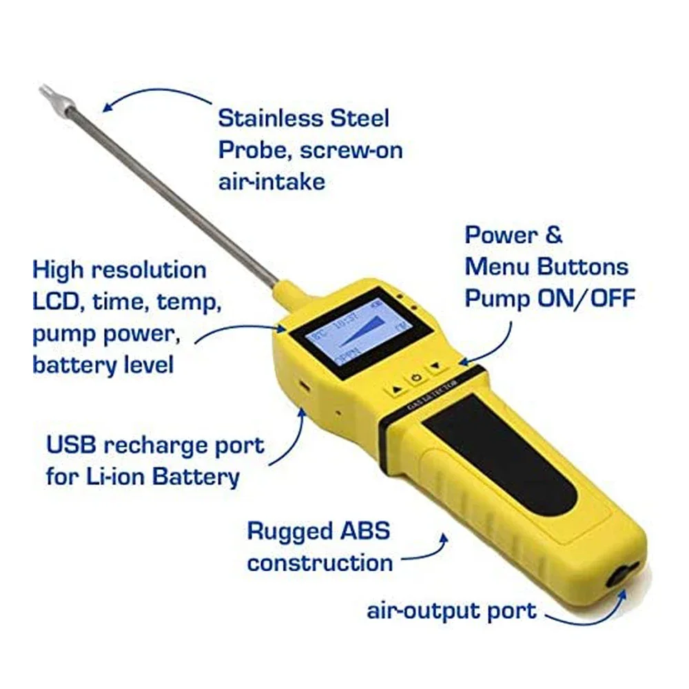 Bosean Multi Gas Detector O2 H2S CO LEL 4 in 1 Gas Meter Oxygen Hydrogen Sulfide Carbon Monoxide Combustible Gas Leak Detector