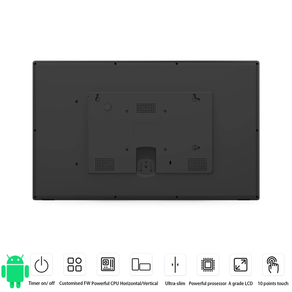 18,5 Zoll Android Touchscreen interaktives Display an der Wand montiert | WLAN, Ethernet, BT, HDMI, No-Stop-Arbeit, Timer ein/aus
